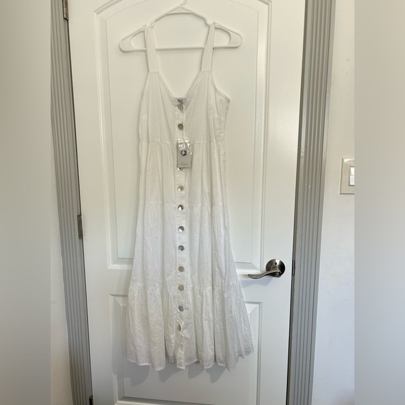 Rails Violet Midi White Dress Eco 100% Cotton size small NWT boho flowy - Picture 3 of 14